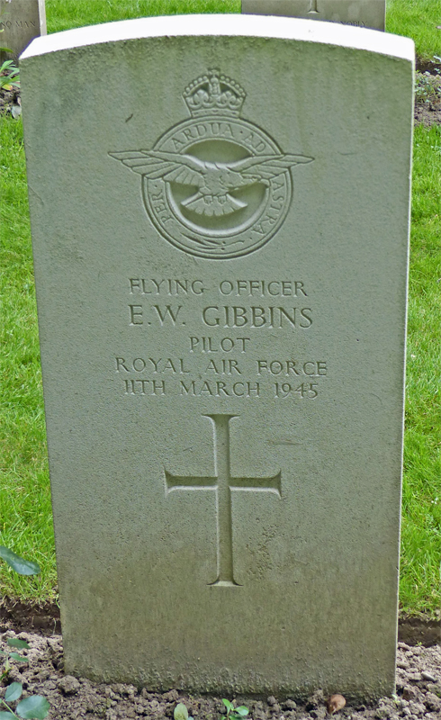 P/O Eric William Gibbins<br /><br /><br />died on active duty - March 11th, 1945
